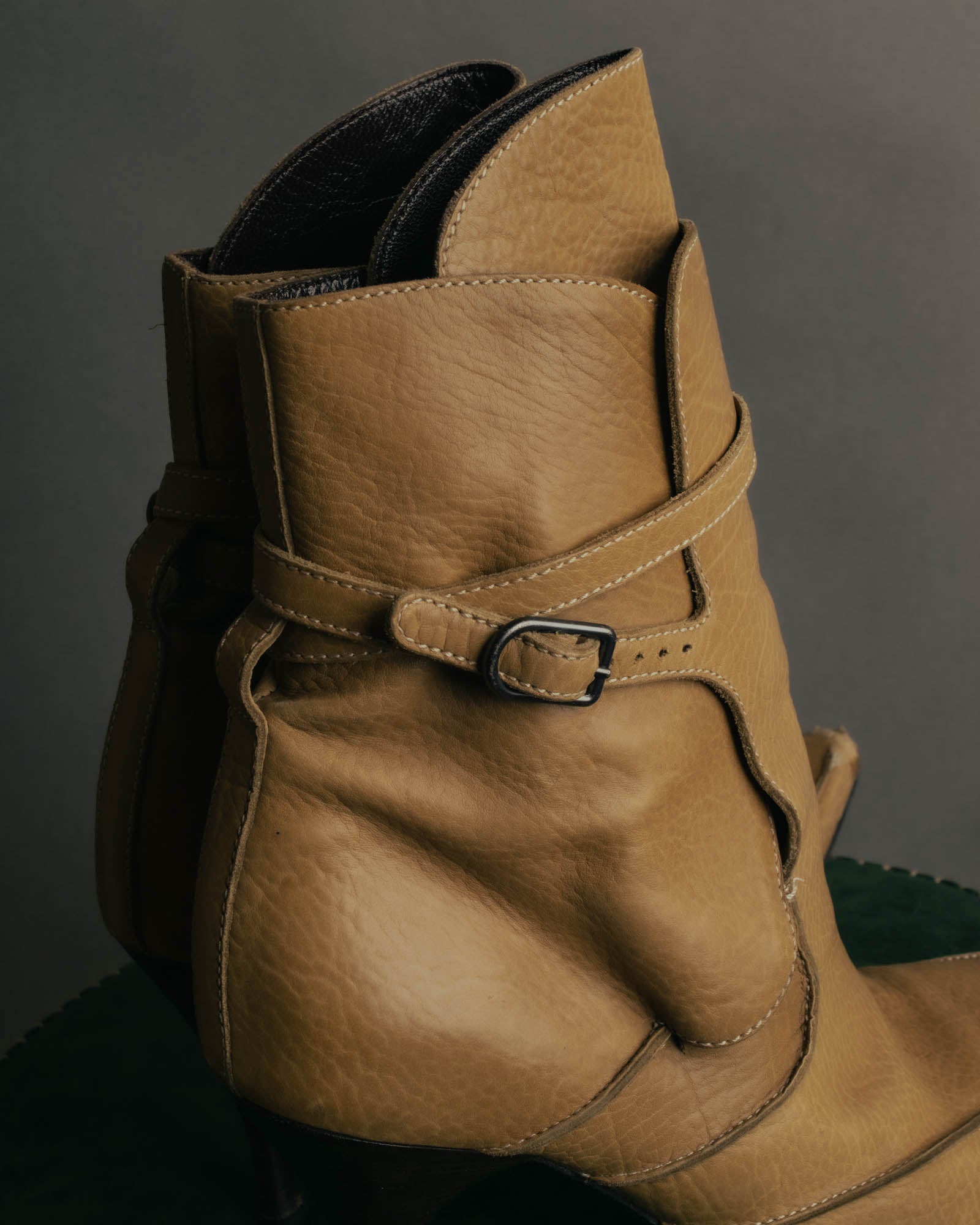 "Bottega Veneta" 00's Strappy pointed leather ankle boots