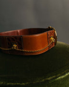 “CELINE“ 2019-22 Crocodile embossed statement belt