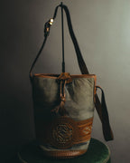 "LOEWE" 90's Decorative suede leather bucket bag