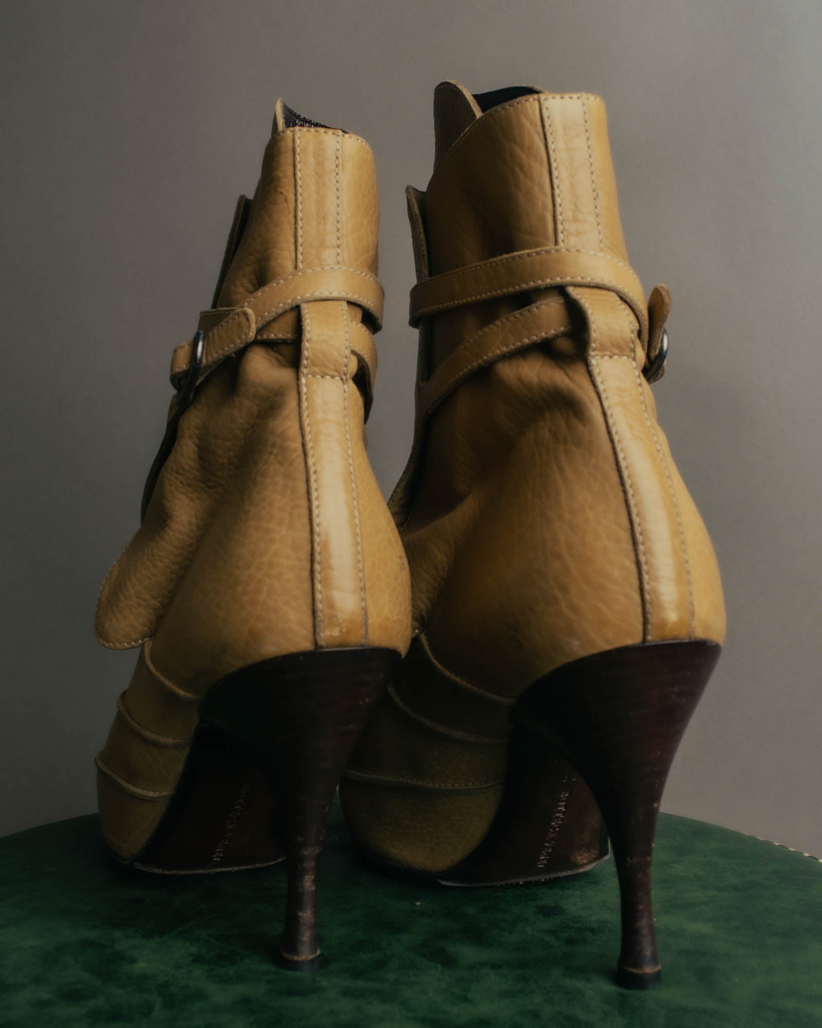 "Bottega Veneta" 00's Strappy pointed leather ankle boots