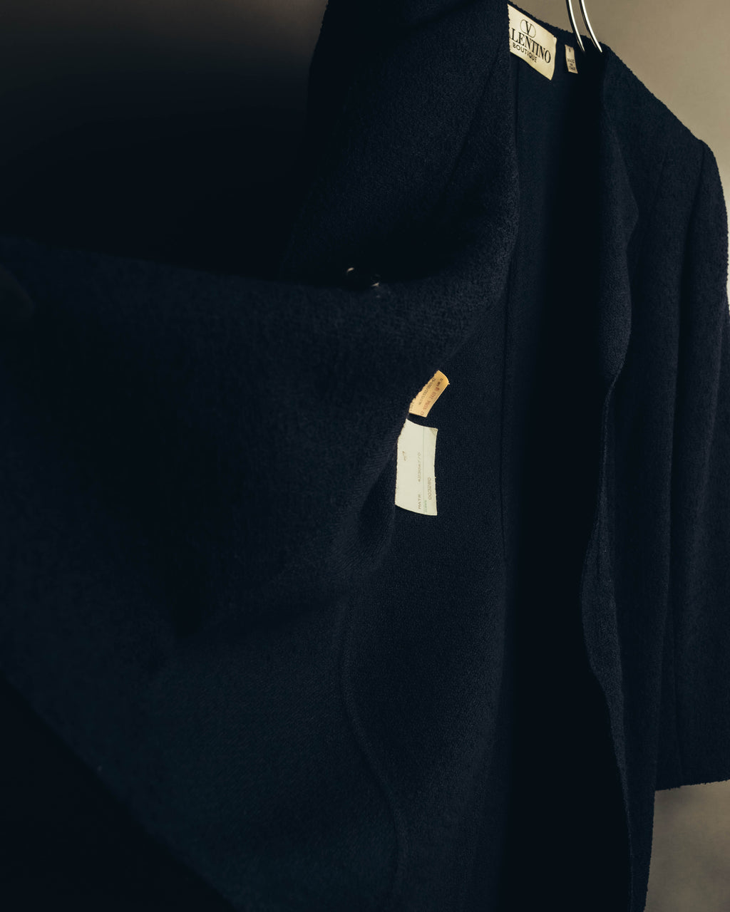 "VALENTINO BOUTIQUE" 80's-90's Textured wool blend boucle coat