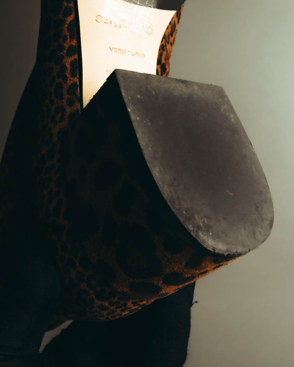 "Sergio Rossi" 2010's Leopard pattern leather ankle boots