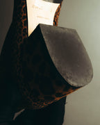 "Sergio Rossi" 2010's Leopard pattern leather ankle boots