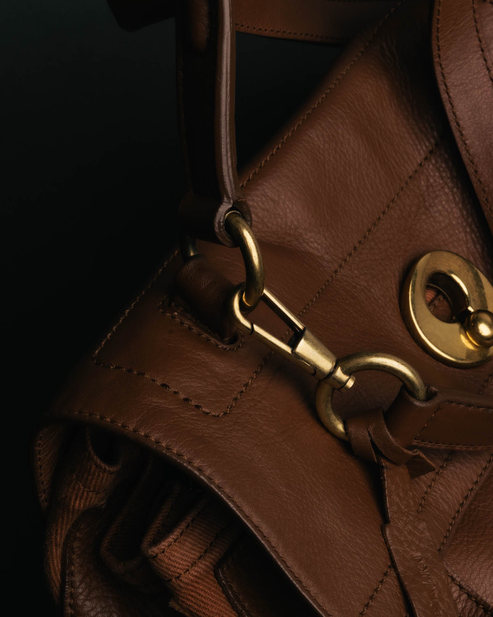 "Yves Saint Laurent" 00's-10's Structured leather shoulder bag
