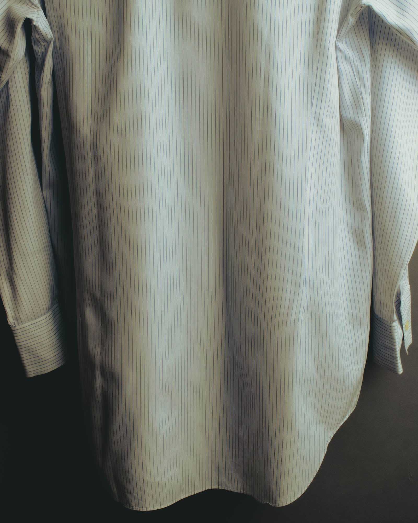 "Yves Saint Laurent" 80's-90's Striped monogram dress shirt
