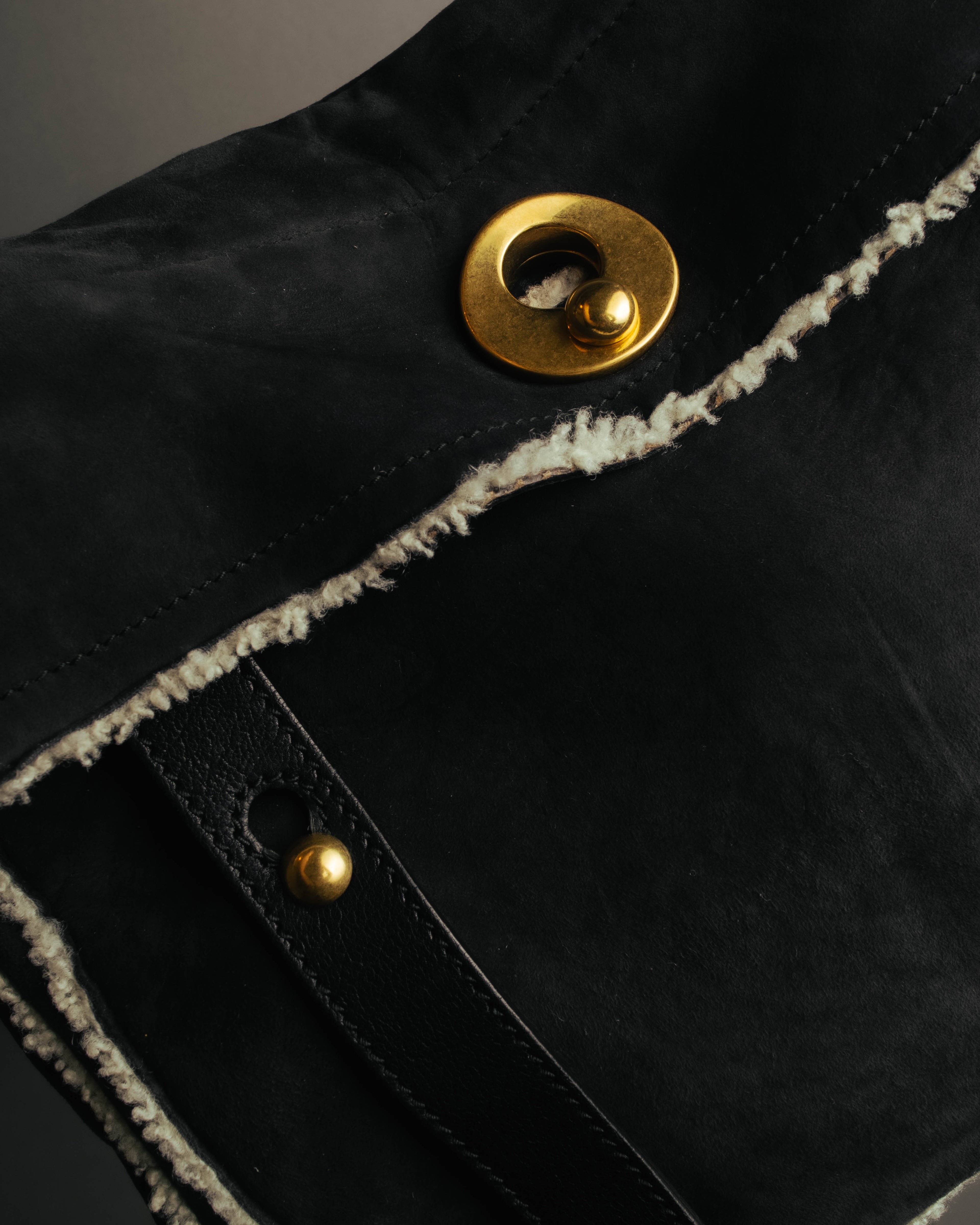 "Yves Saint Laurent" 00's-10's Shearling leather shoulder bag