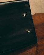 "Maison Margiela" 2020's Sleek black leather bifold wallet
