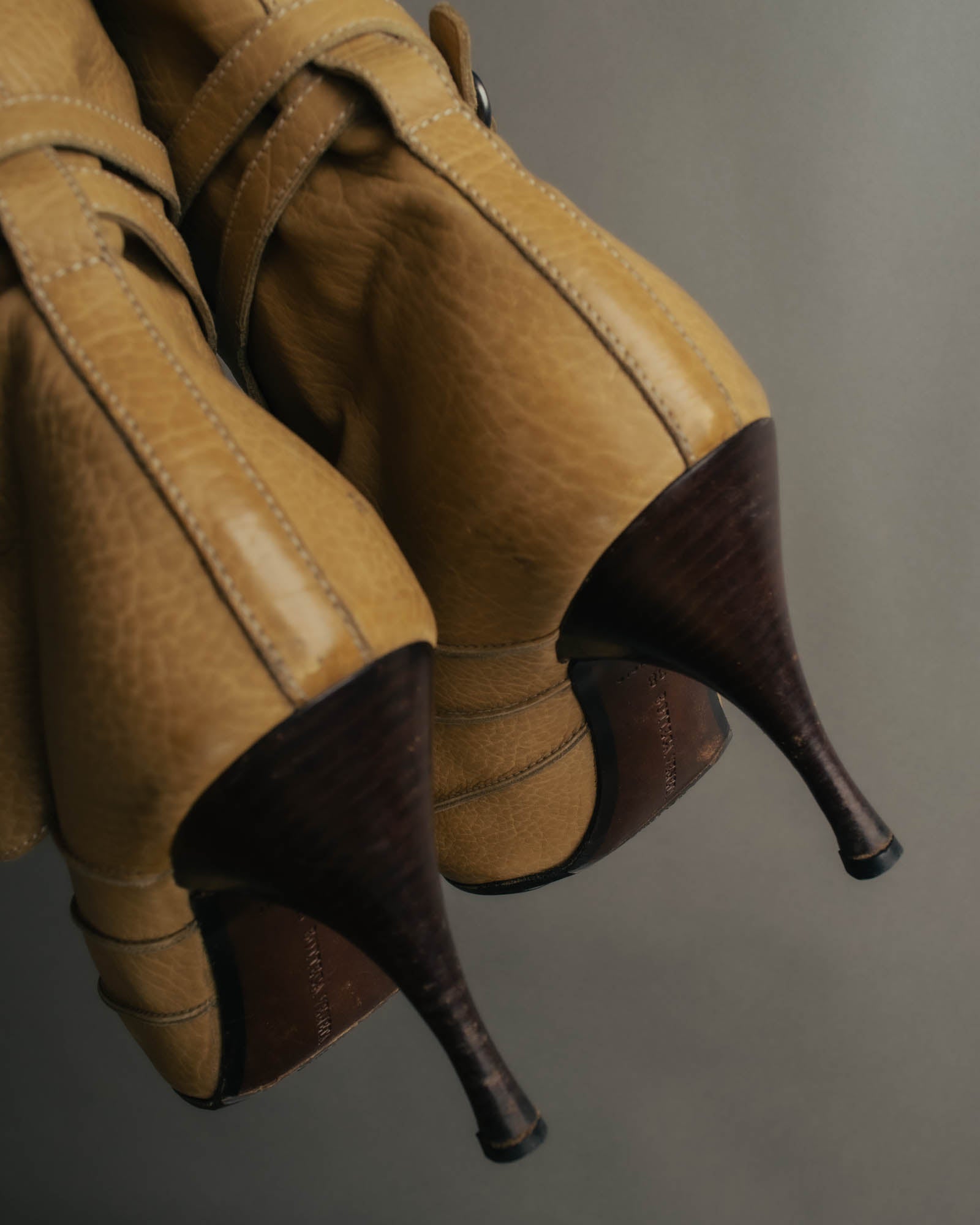 "Bottega Veneta" 00's Strappy pointed leather ankle boots