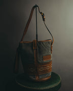 "LOEWE" 90's Decorative suede leather bucket bag
