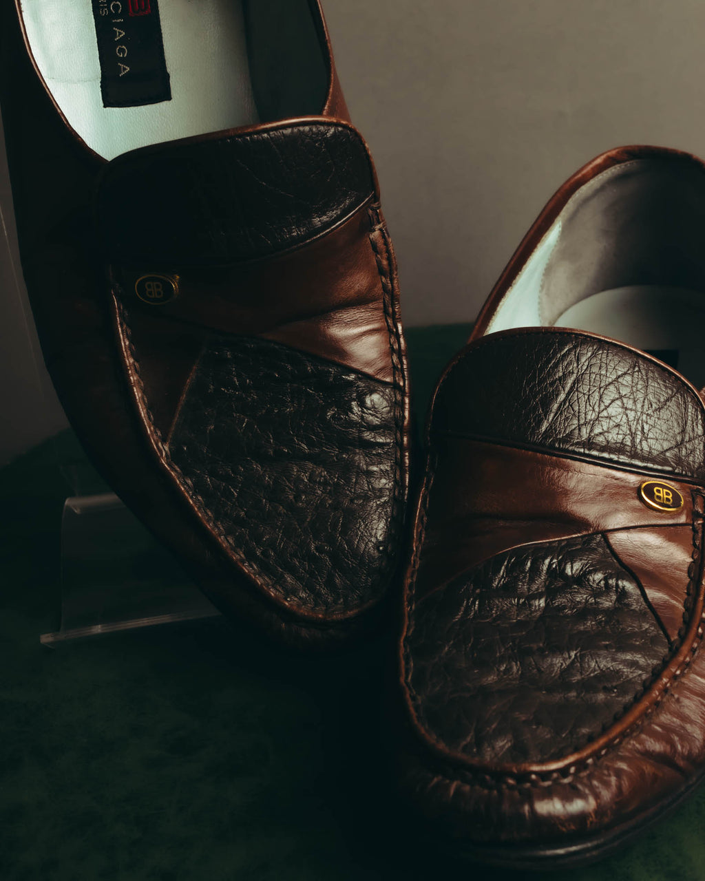 "BALENCIAGA" 80's-90's Classic leather loafers
