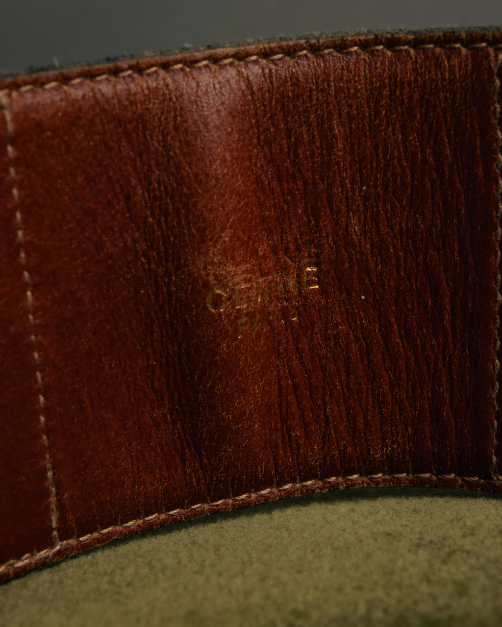 “CELINE“ 2019-22 Crocodile embossed statement belt