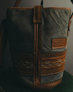 "LOEWE" 90's Decorative suede leather bucket bag