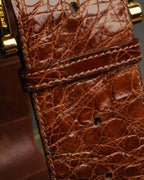 “CELINE“ 2019-22 Crocodile embossed statement belt