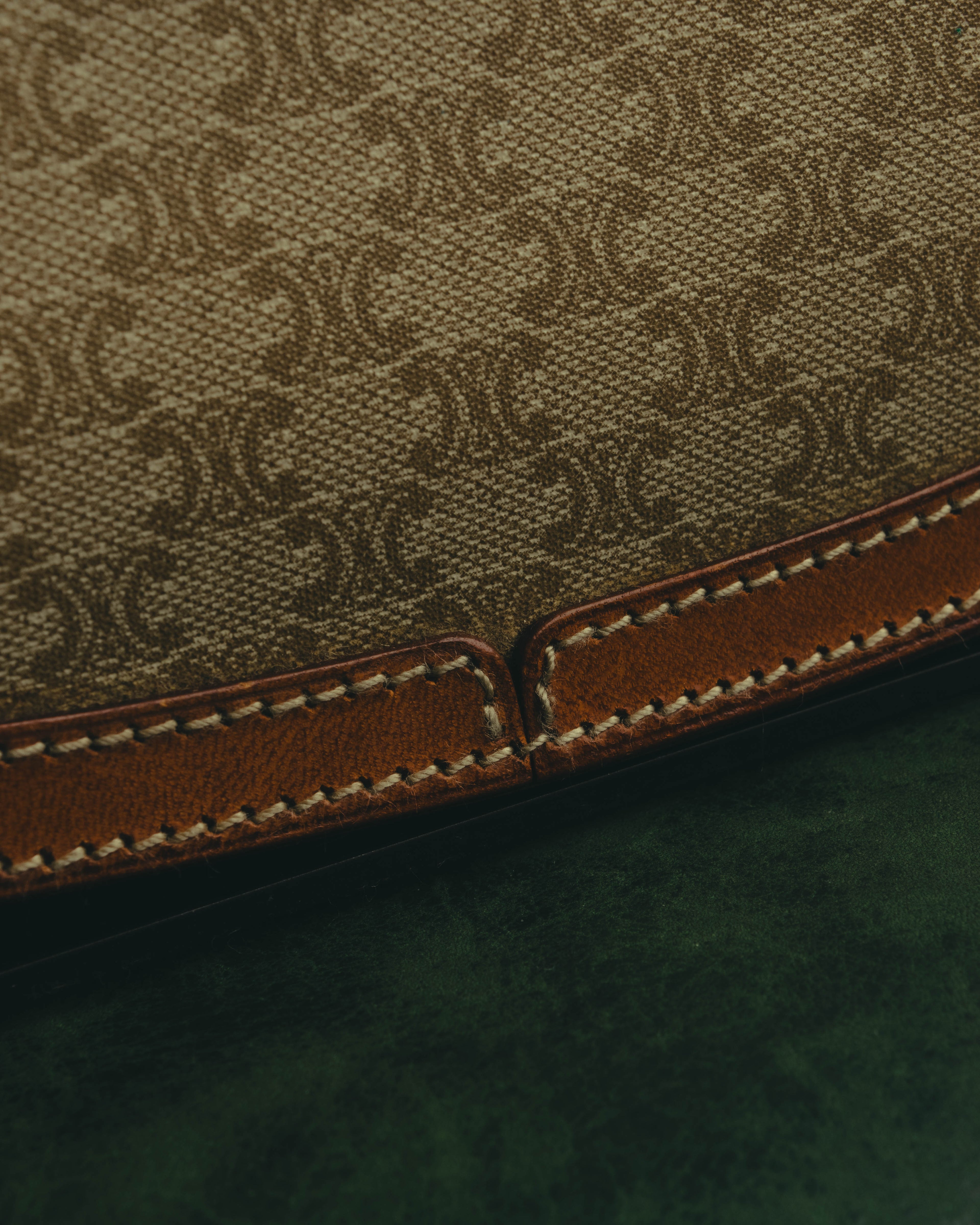 "CELINE" 70's-80's Macadam horsebit shoulder bag