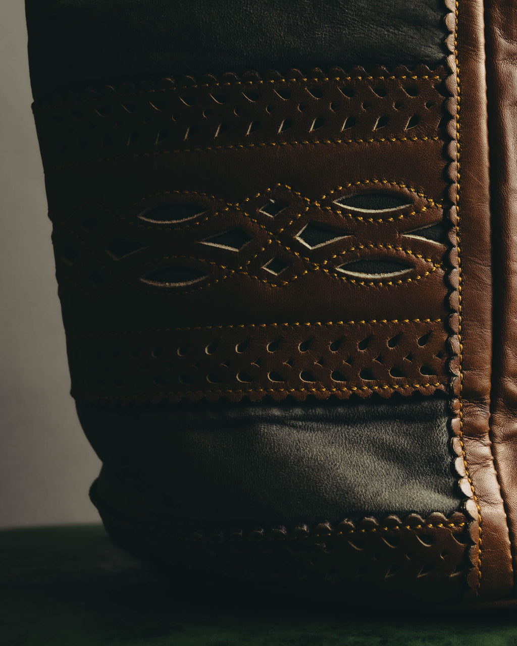 "LOEWE" 90's Decorative suede leather bucket bag