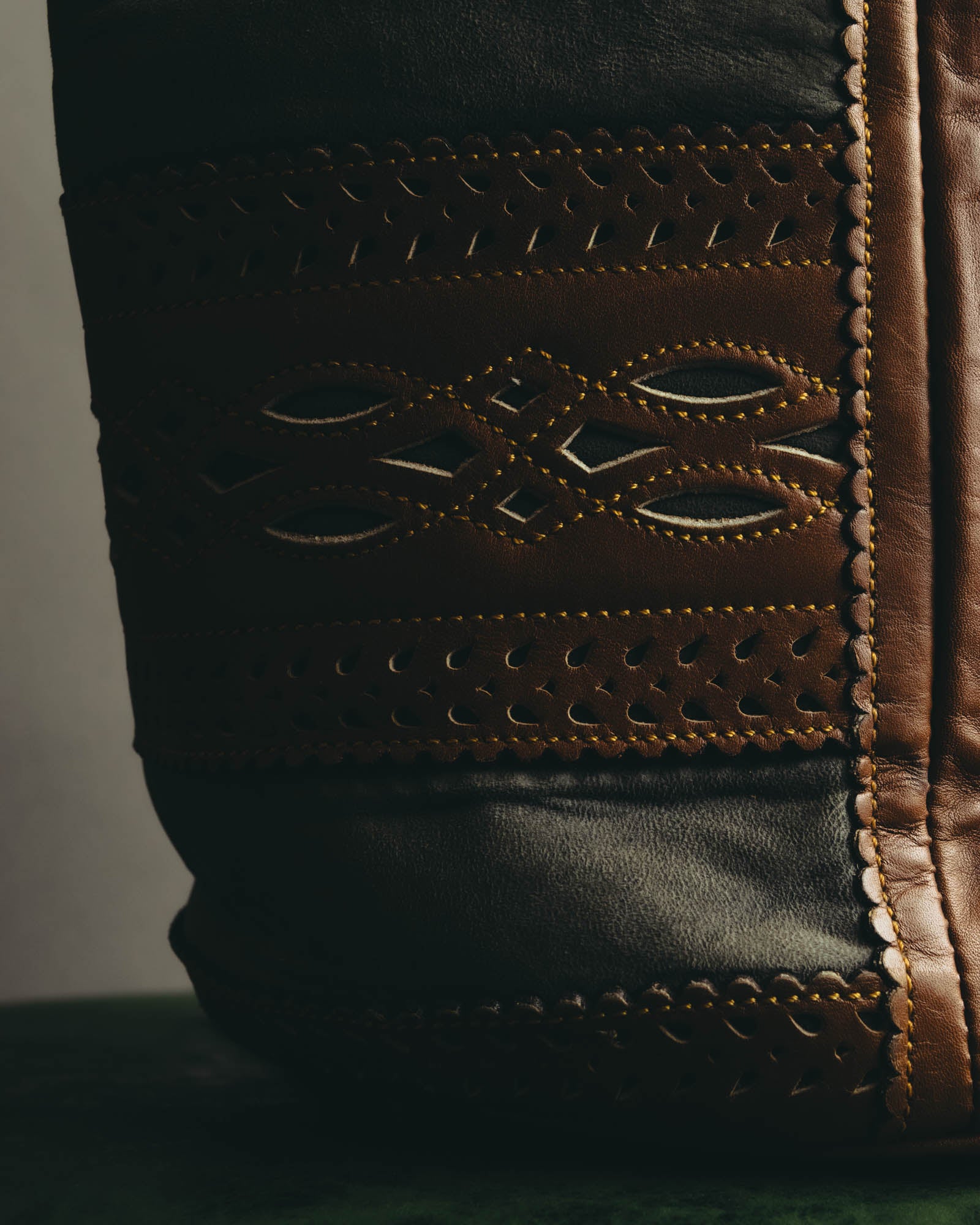 "LOEWE" 90's Decorative suede leather bucket bag