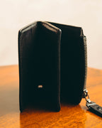 "Maison Margiela" 2020's Sleek black leather bifold wallet