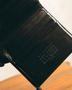 "Maison Margiela" 2020's Sleek black leather bifold wallet