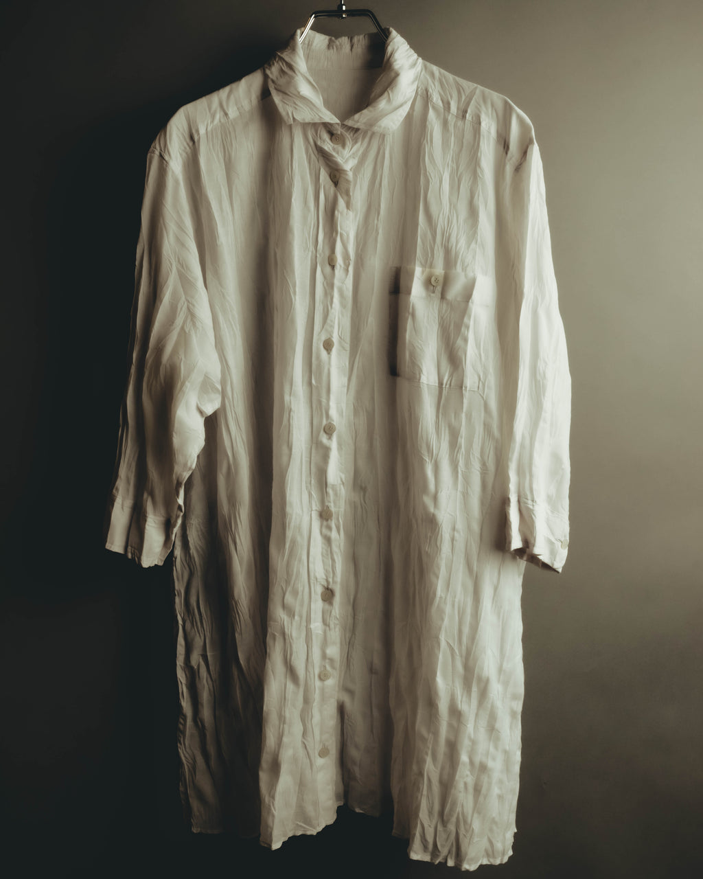 "PLEATS PLEASE ISSEY MIYAKE" 00's-10's Twist pleated long shirt dress