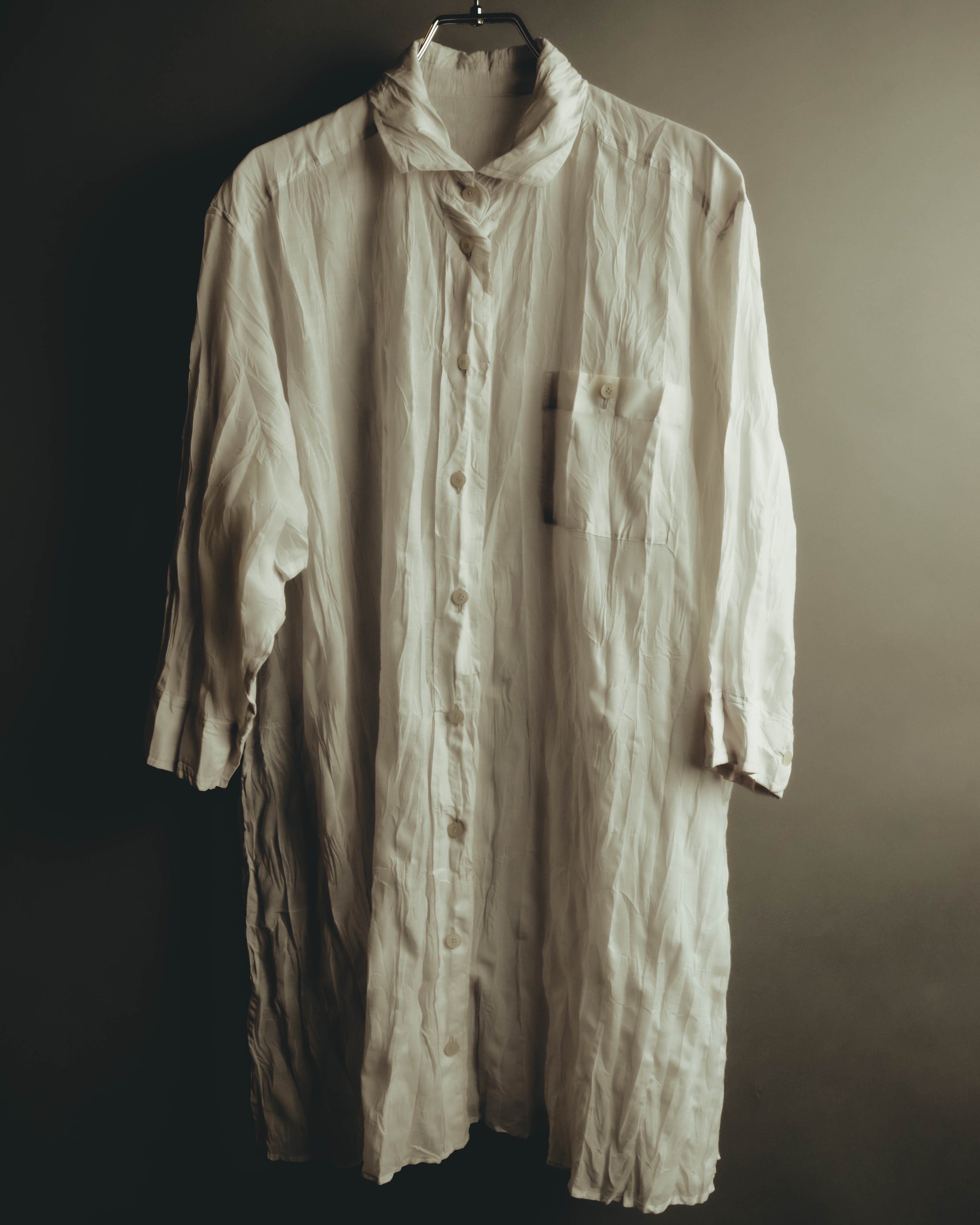 "PLEATS PLEASE ISSEY MIYAKE" 00's-10's Twist pleated long shirt dress
