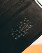 "Maison Margiela" 2020's Sleek black leather bifold wallet