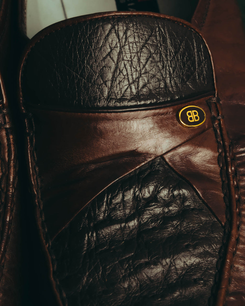 "BALENCIAGA" 80's-90's Classic leather loafers