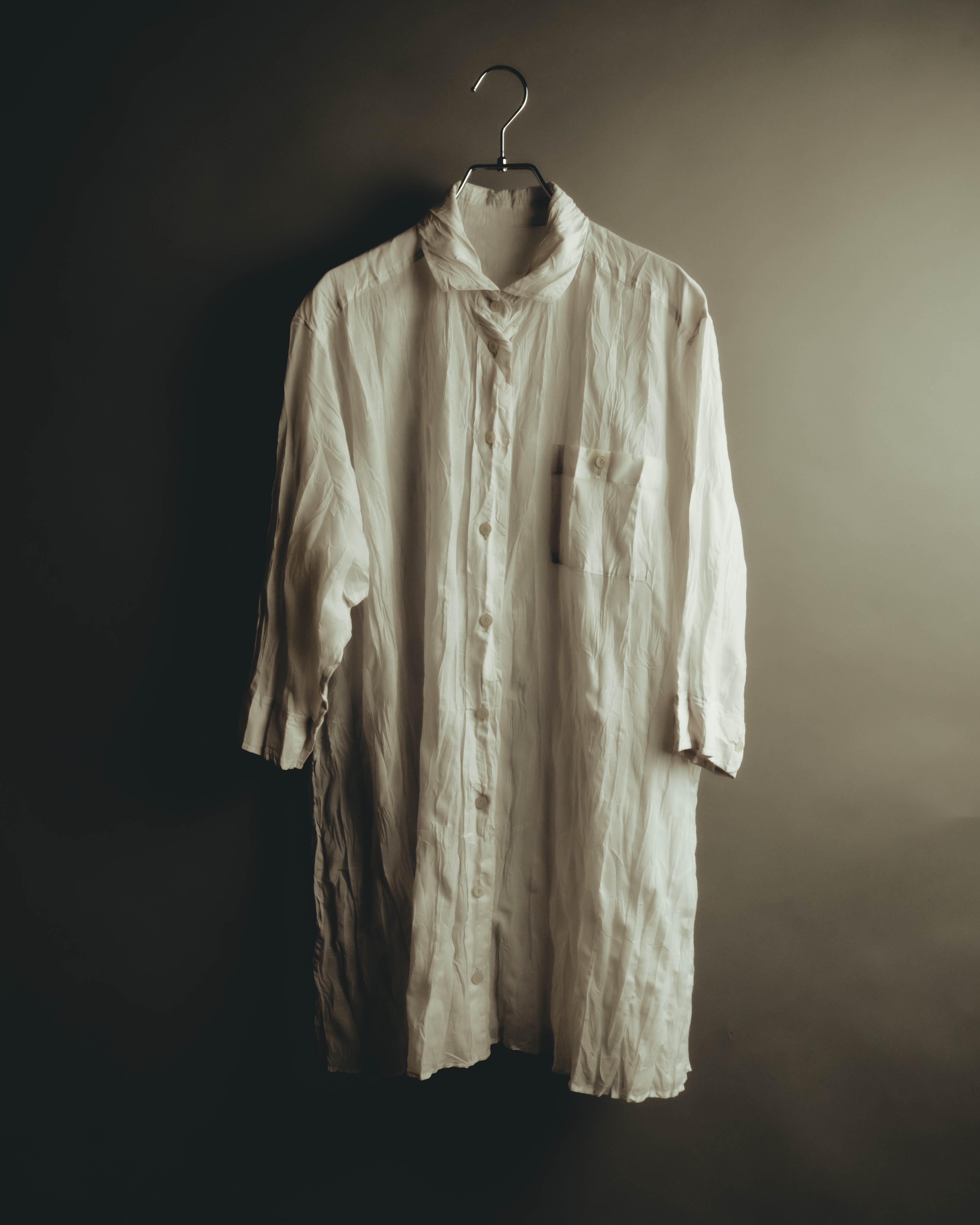 "PLEATS PLEASE ISSEY MIYAKE" 00's-10's Twist pleated long shirt dress