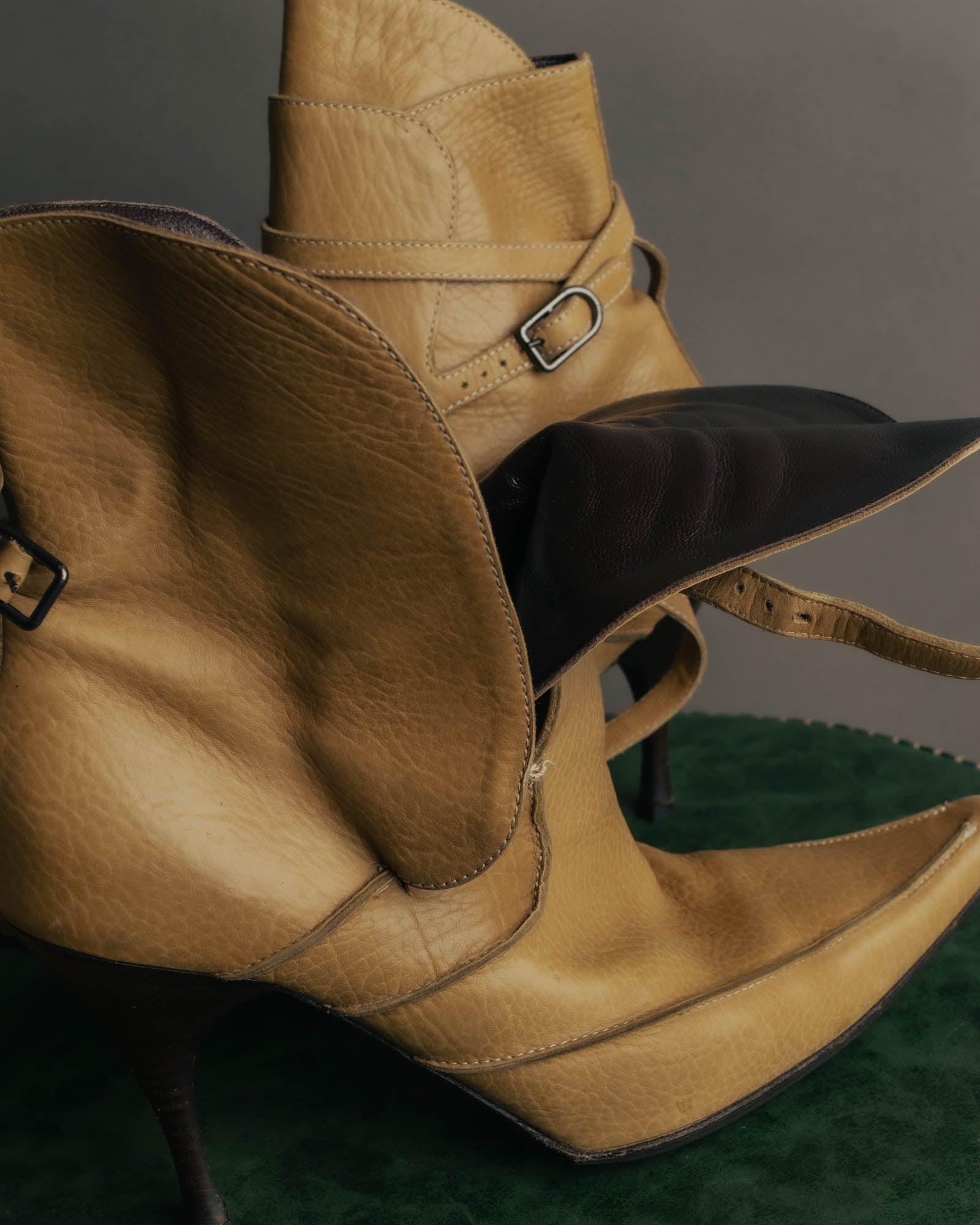 "Bottega Veneta" 00's Strappy pointed leather ankle boots