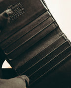 "Maison Margiela" 2020's Sleek black leather bifold wallet