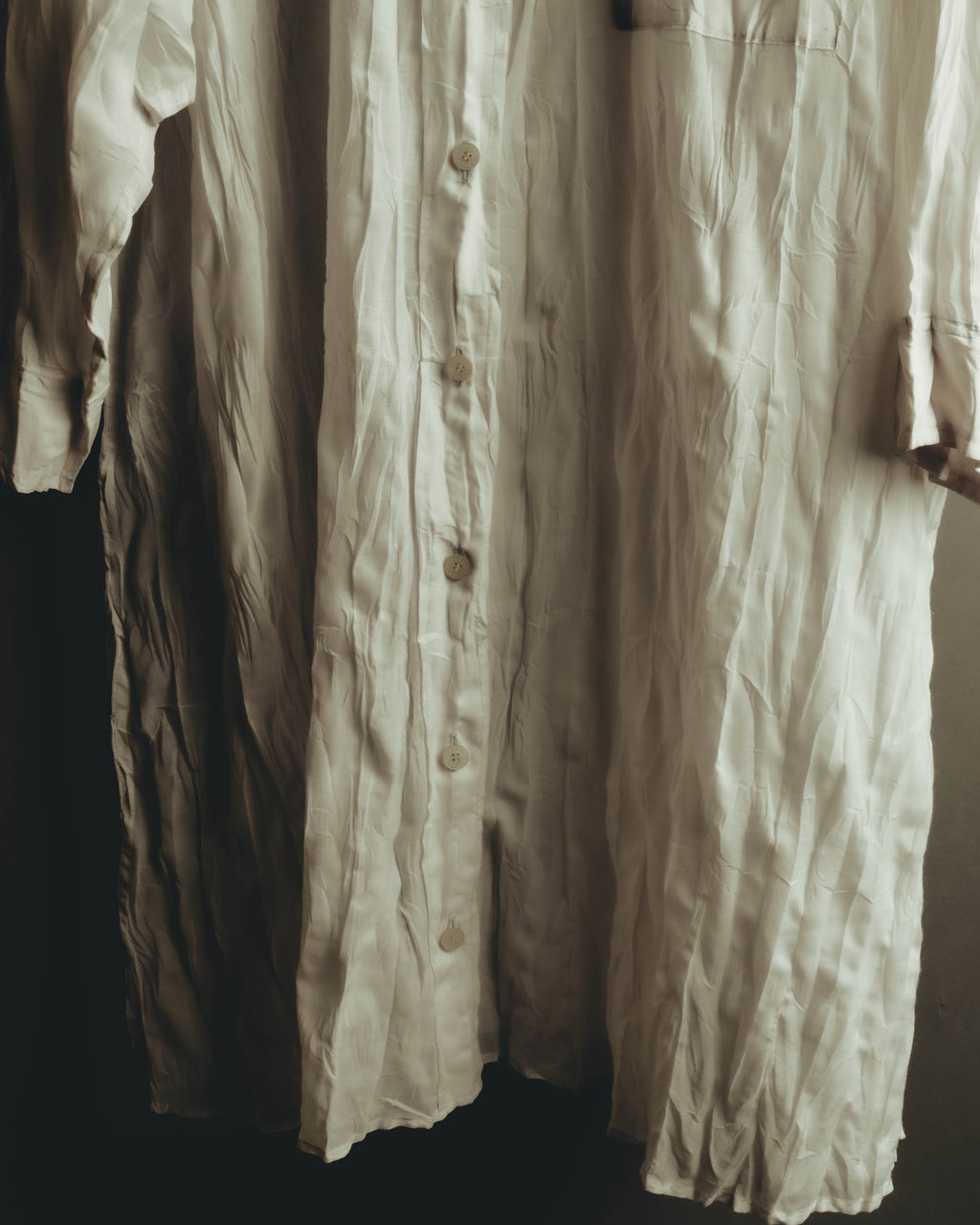 "PLEATS PLEASE ISSEY MIYAKE" 00's-10's Twist pleated long shirt dress