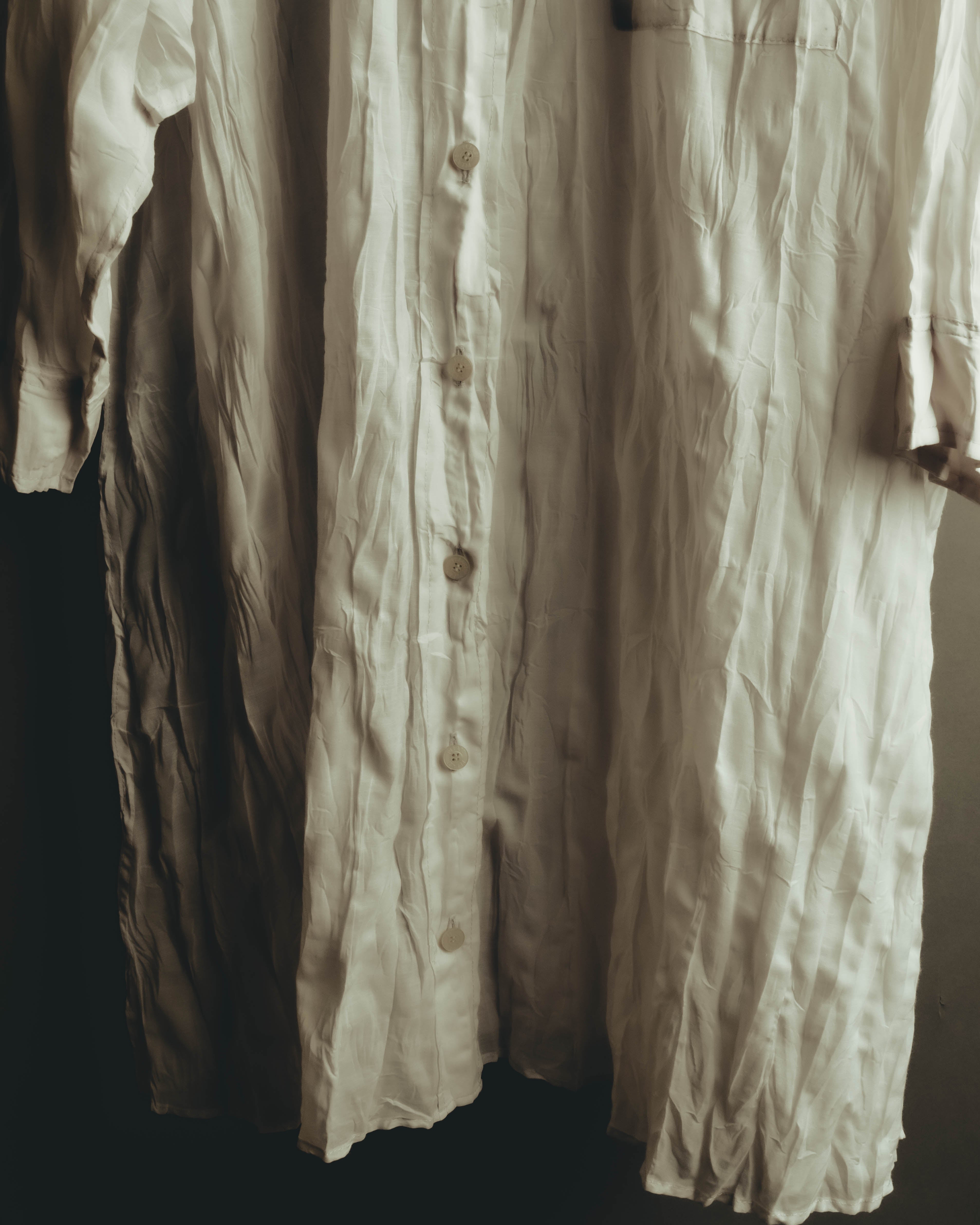 "PLEATS PLEASE ISSEY MIYAKE" 00's-10's Twist pleated long shirt dress