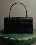 "Salvatore Ferragamo" 90's-00's Structured leather top handle handbag