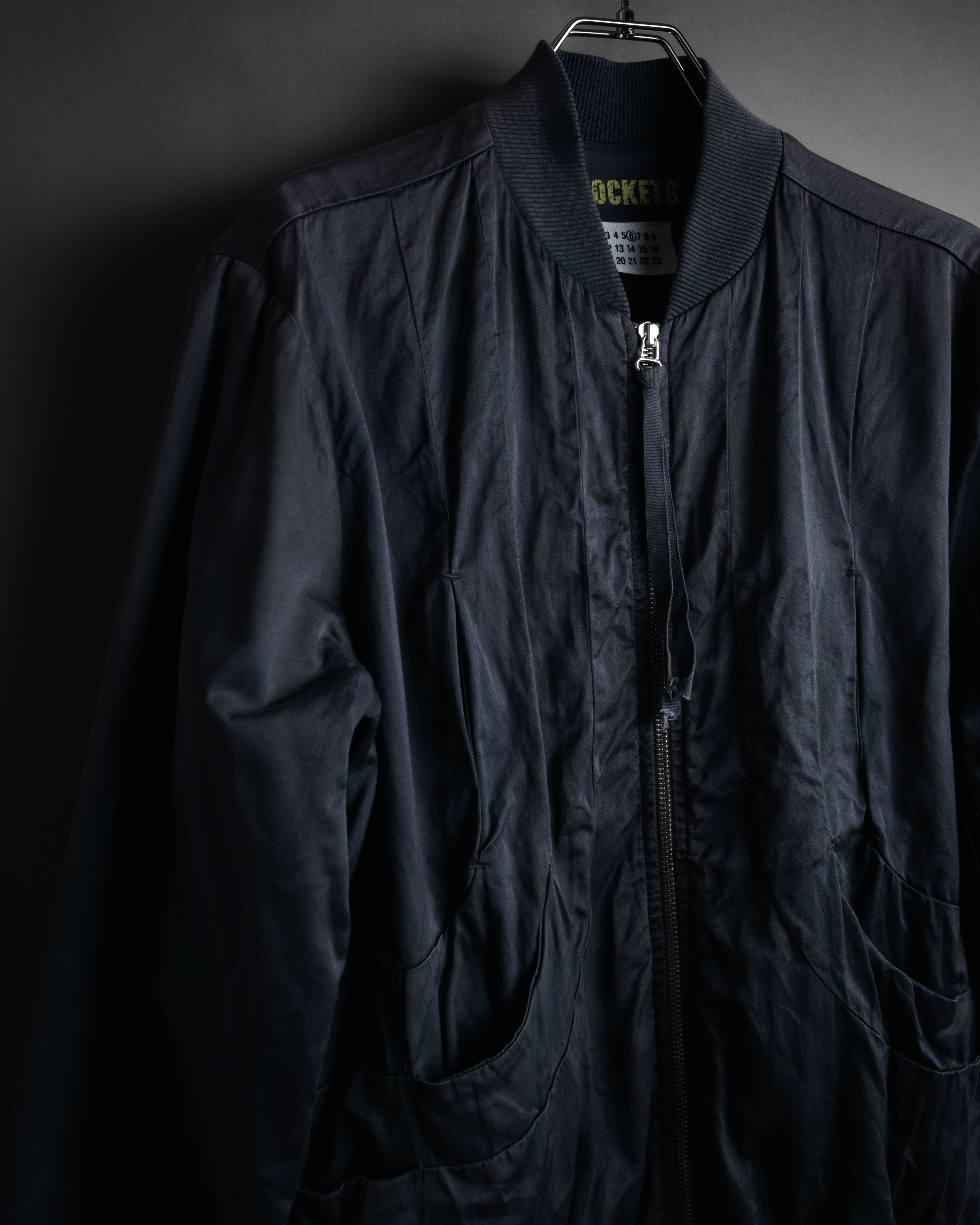 –SPECIAL– “Maison Martin Margiela” 2000’s 6 pockets garment dyed bomber jacket