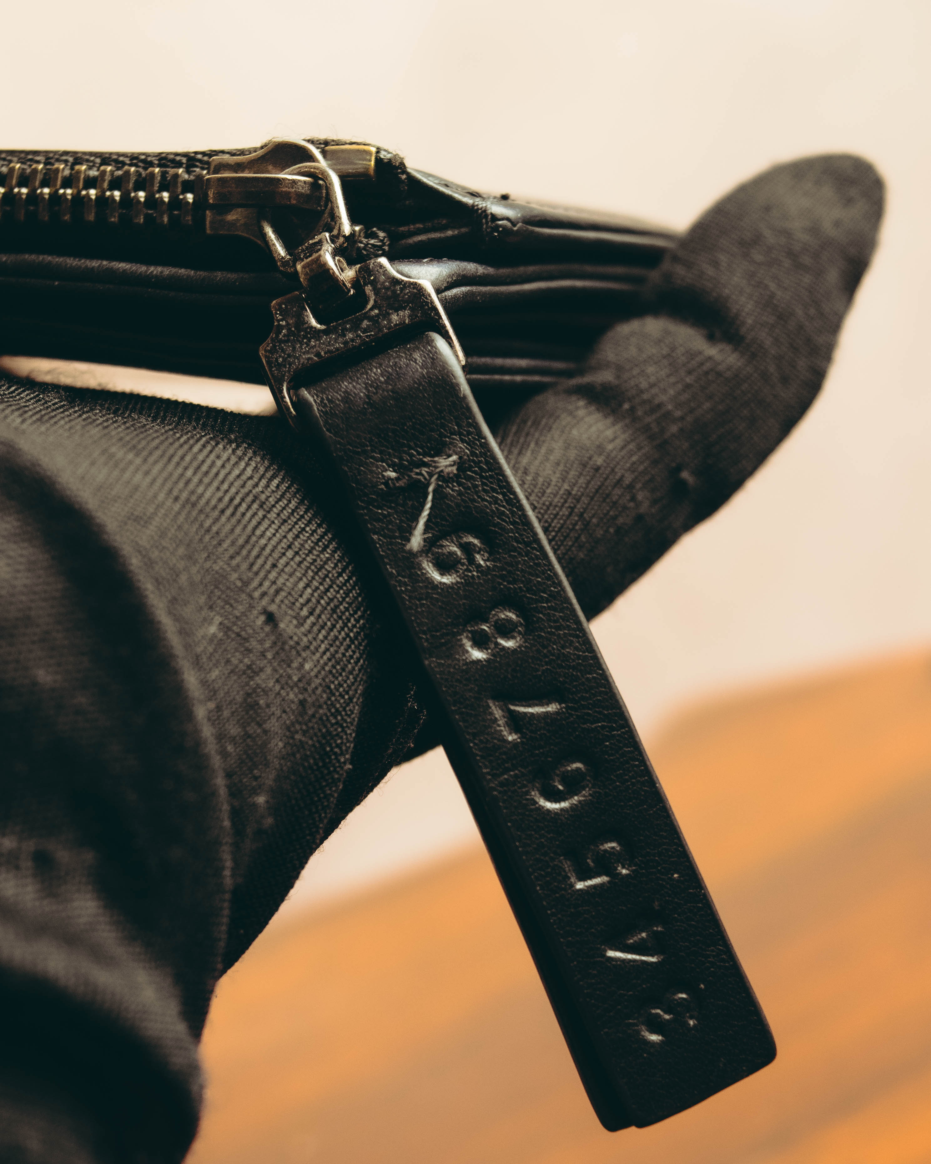 "Maison Margiela" 2020's Sleek black leather bifold wallet