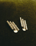 "CELINE" 80's-90's Sculptural rhinestone clip on earrings