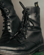 "CELINE" 2010's Triomphe leather lace up ankle boots