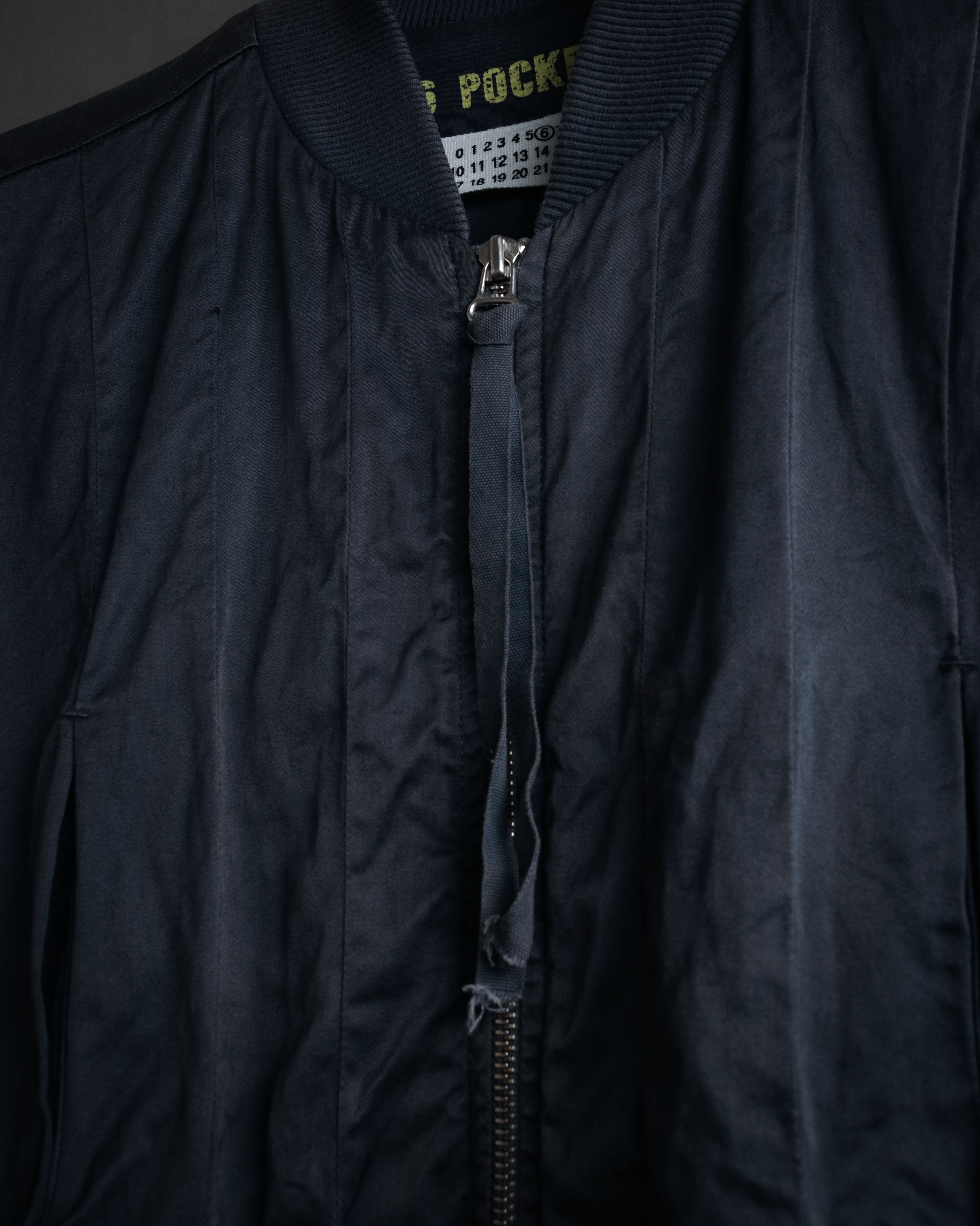 –SPECIAL– “Maison Martin Margiela” 2000’s 6 pockets garment dyed bomber jacket