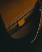 "CELINE" 70's-80's Macadam horsebit shoulder bag