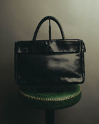 "iM MIYAKE DESIGN STUDIO" 80's-90's Glossy pebbled top handle briefcase