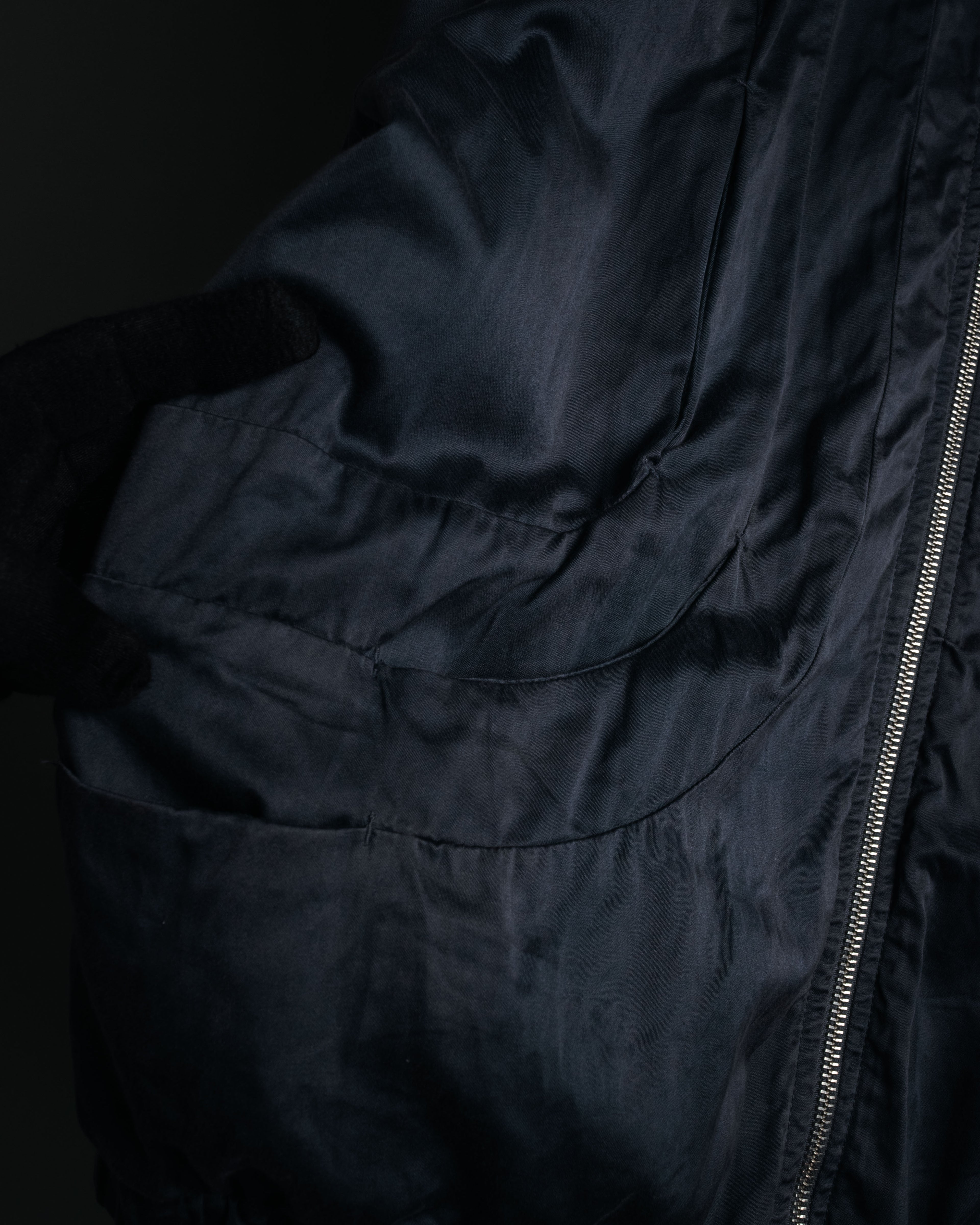 –SPECIAL– “Maison Martin Margiela” 2000’s 6 pockets garment dyed bomber jacket