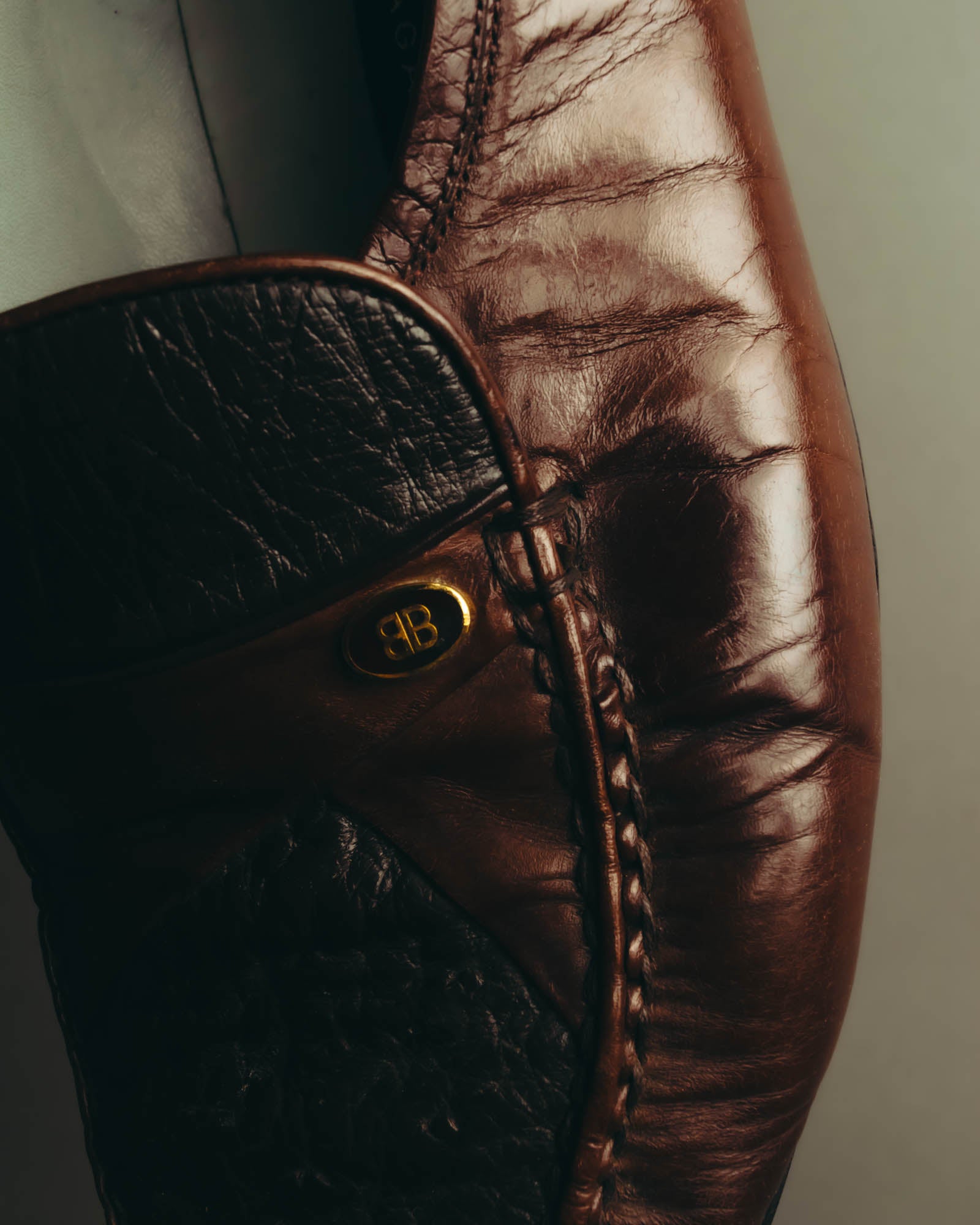 "BALENCIAGA" 80's-90's Classic leather loafers