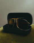 “Dolce&Gabbana” 00’s-10’s Gold metal aviator sunglasses