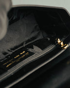 "Salvatore Ferragamo" 90's-00's Structured leather top handle handbag