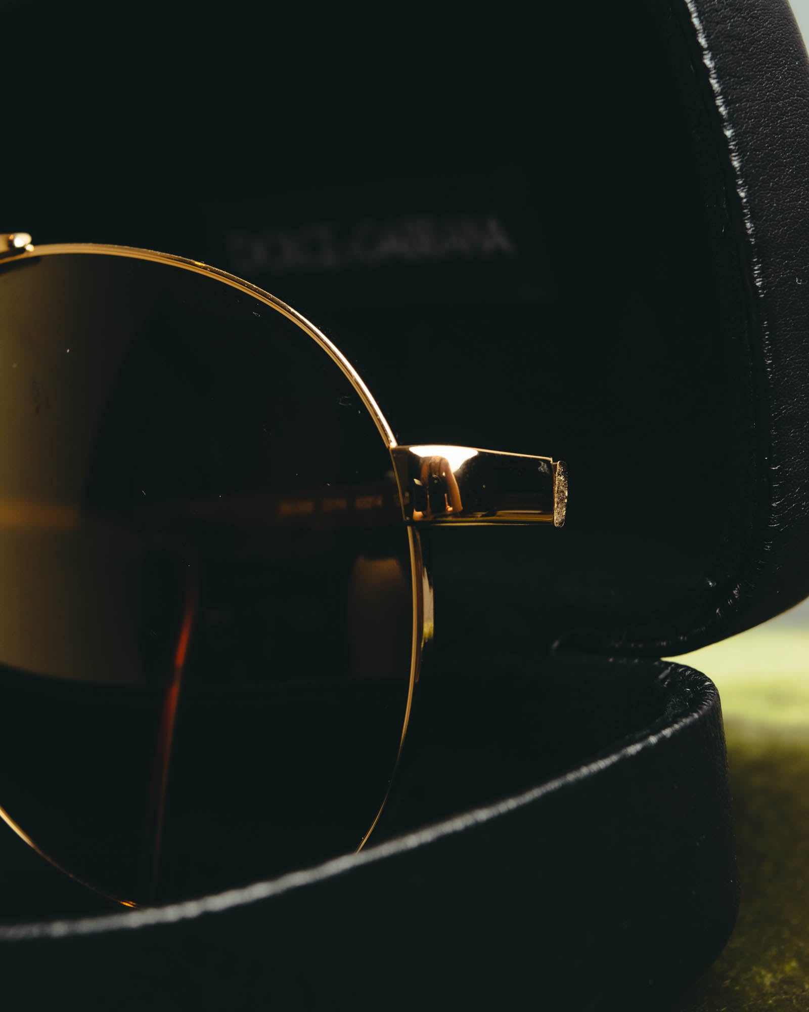 “Dolce&Gabbana” 00’s-10’s Gold metal aviator sunglasses