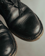 "CELINE" 2010's Triomphe leather lace up ankle boots