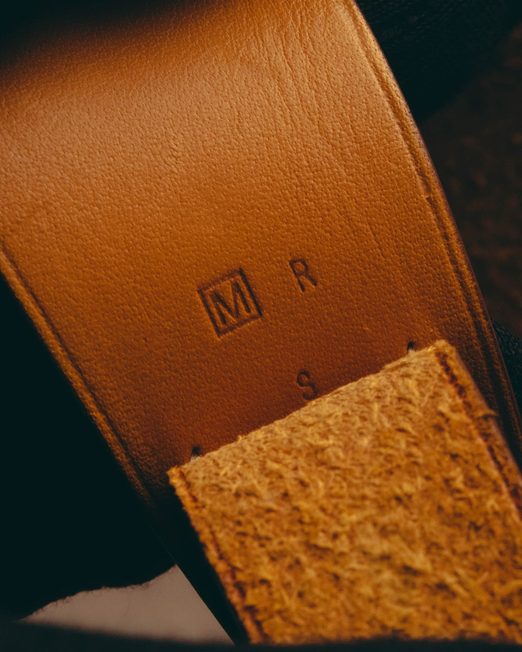 "Hermès" 00's Contrast stitched leather cuff bracelet