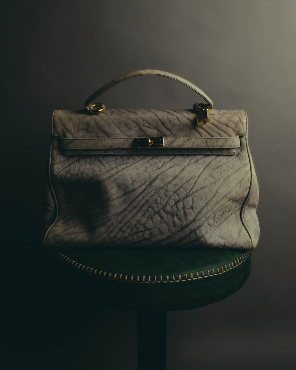 "KRISTAR CROCO" 70's-80's Exotic leather top handle handbag