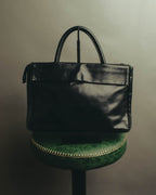 "iM MIYAKE DESIGN STUDIO" 80's-90's Glossy pebbled top handle briefcase