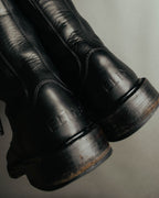 "CELINE" 2010's Triomphe leather lace up ankle boots