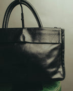 "iM MIYAKE DESIGN STUDIO" 80's-90's Glossy pebbled top handle briefcase